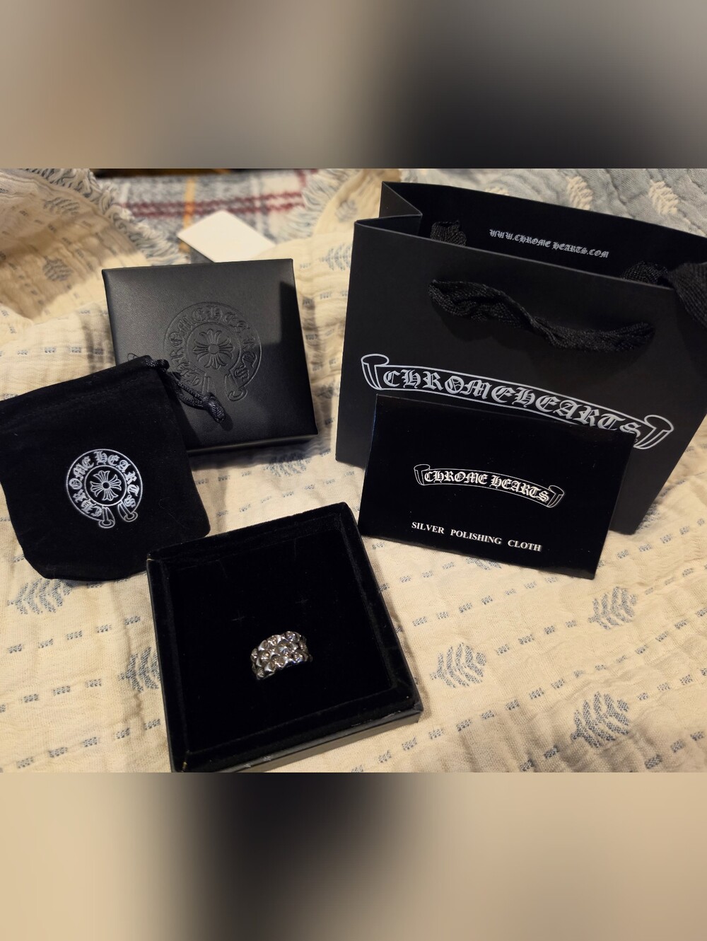 Chrome Hearts Silver Floral Cluster Ring - Silver 925 Size 7